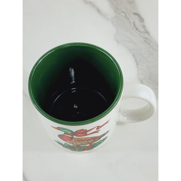 Marvelous Mug Potpourri Press Coffee Mug Teacup 10oz Duck Holly Berry 1987 Korea - Picture 11 of 15